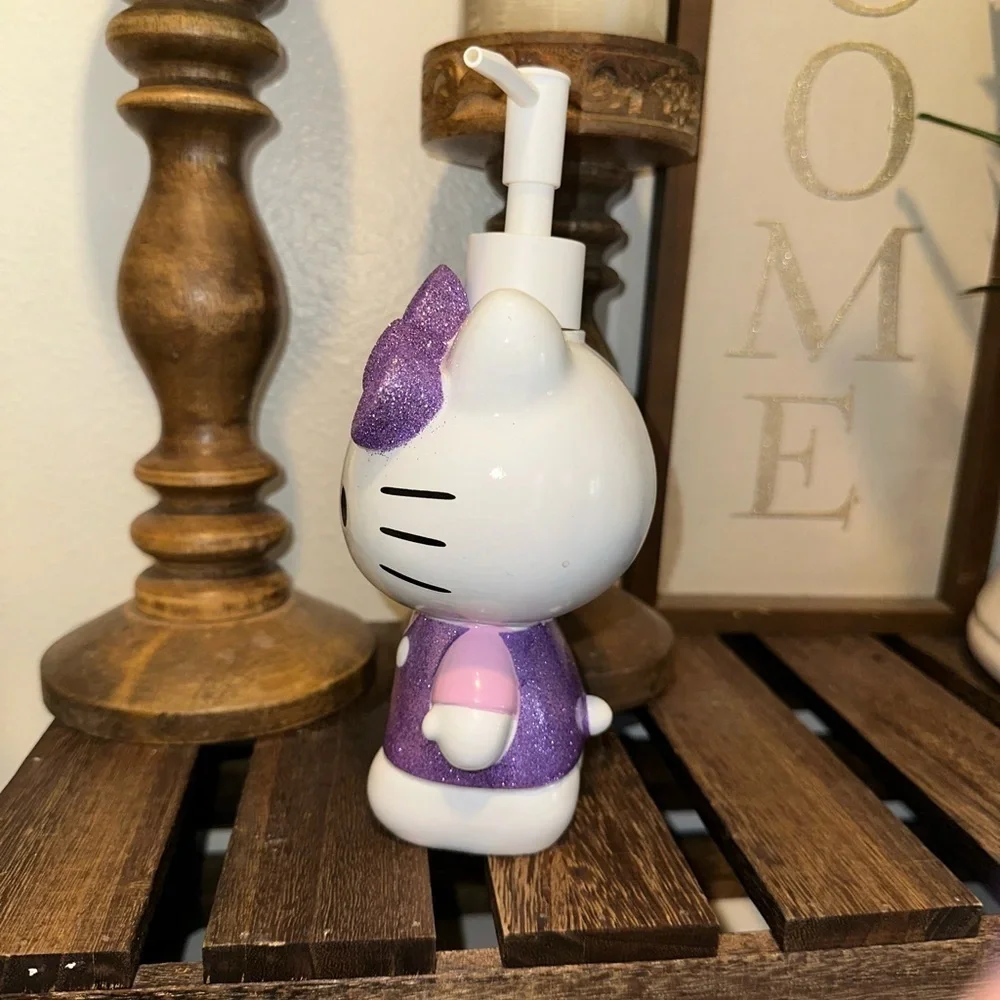 Hello Kitty Purple Glitter Sparkle Soap Dispenser